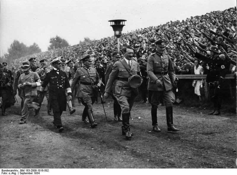 Hitler at the Reichsparteitag in Nürnberg for the Tag der Wehrmacht
